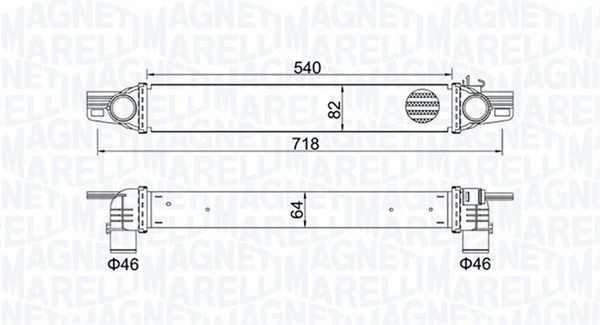 MAGNETI MARELLI Intercooler 351319204360 351319204360 MAGNETI MARELLI intercooler för turbo PEUGEOT 307