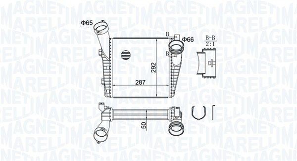 MAGNETI MARELLI Interkūlers 351319204400 MAGNETI MARELLI 351319204400 Starpdzesētājs Porsche 997 Cabrio orģinālās cena
