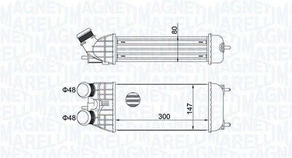 MAGNETI MARELLI Intercooler 351319204470 MAGNETI MARELLI 351319204470 Kadett A Stationcar Intercooler originale pris