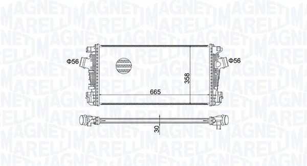 MAGNETI MARELLI Intercooler 351319204570 Échangeur de turbo OPEL MAGNETI MARELLI 351319204570