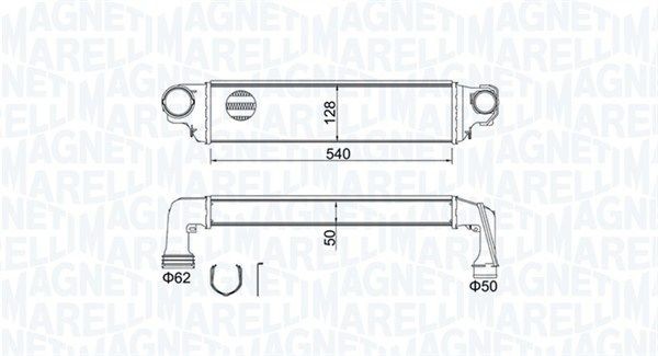 MAGNETI MARELLI Intercooler 351319204590 Échangeur air MAGNETI MARELLI X5 351319204590 pas cher