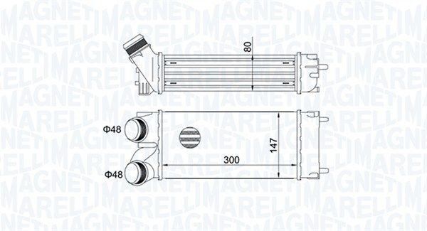 MAGNETI MARELLI Intercooler 351319204670 351319204670 MAGNETI MARELLI Intercooler Jaguar goedkoop