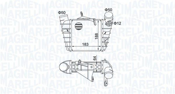 MAGNETI MARELLI Intercooler 351319204750 Intercooler JAGUAR MAGNETI MARELLI 351319204750