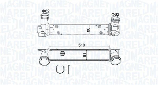MAGNETI MARELLI Intercooler 351319204880 351319204880 MAGNETI MARELLI Intercooler FORD USA prezzo