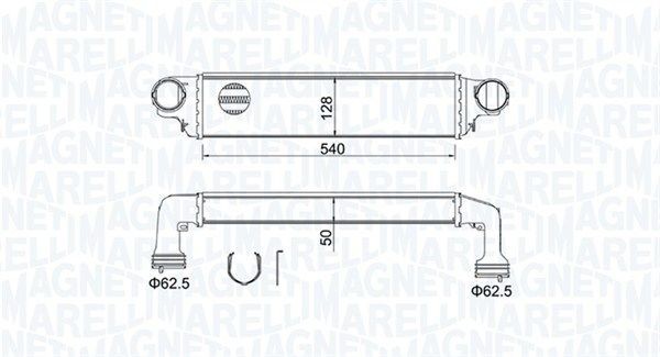MAGNETI MARELLI Vahejahuti 351319204890 MAGNETI MARELLI Intercooler HONDA 351319204890