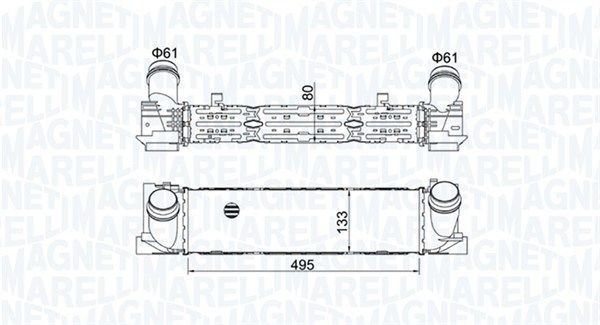 MAGNETI MARELLI Intercooler 351319204900 351319204900 MAGNETI MARELLI intercooler charger for INFINITI