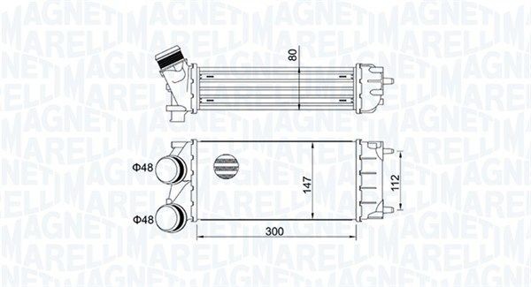 MAGNETI MARELLI Ladeluftkühler 351319204920 Intercooler MAGNETI MARELLI CAYMAN 351319204920 günstig