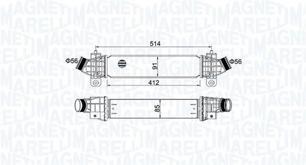 MAGNETI MARELLI Chladič plniaceho vzduchu 351319204970 351319204970 Intercooler FORD GRANADA MAGNETI MARELLI