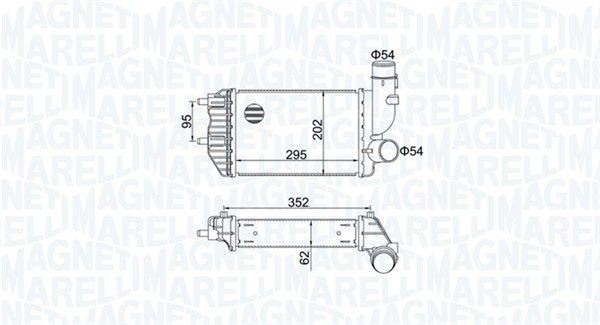 Ιντερκούλερ MAGNETI MARELLI 351319205000 MAGNETI MARELLI 351319205000 Ψυγείο αέρα υπερπλήρωσης PEUGEOT BOXER 2004