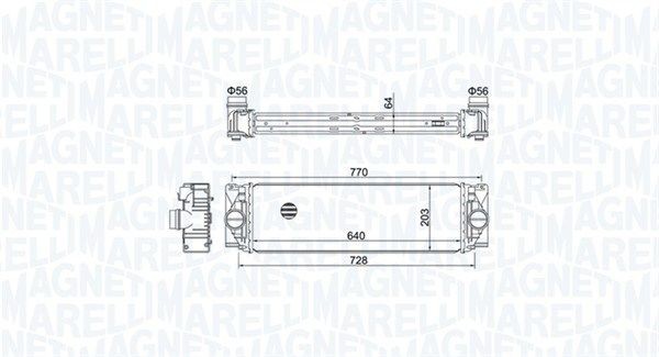 MAGNETI MARELLI Intercooler 351319205050 MAGNETI MARELLI 351319205050 Radiatore intercooler Mercedes C238 prezzo