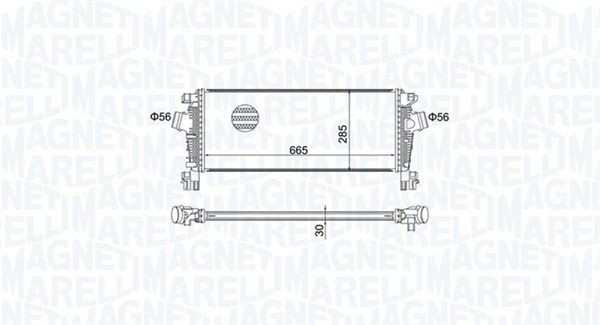 MAGNETI MARELLI Intercooler 351319205070 Radiateur de turbo OPEL MAGNETI MARELLI 351319205070