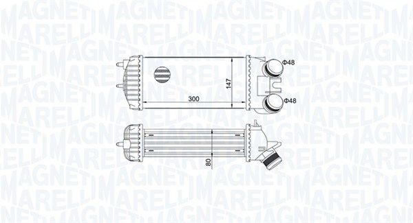 MAGNETI MARELLI Intercooler 351319205110 Radiator intercooler MAGNETI MARELLI C5 351319205110 goedkoop