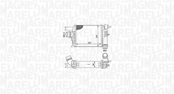 MAGNETI MARELLI Chladič plniaceho vzduchu 351319205160 MAGNETI MARELLI 351319205160 Intercooler Smart CITY-COUPE lacné