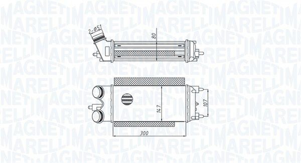 MAGNETI MARELLI Intercooler 351319205290 Intercooler MAGNETI MARELLI CAPRI 351319205290 goedkoop