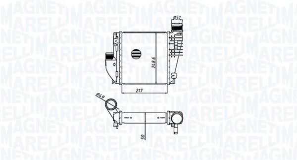 MAGNETI MARELLI Intercooler 351319205330 351319205330 MAGNETI MARELLI Radiator intercooler Jaguar goedkoop
