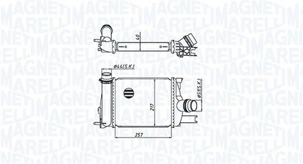 MAGNETI MARELLI Välijäähdytin 351319205390 351319205390 MAGNETI MARELLI Välijäähdytin RENAULT 11