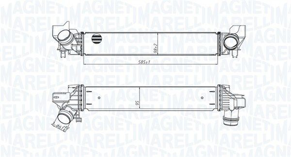 MAGNETI MARELLI Intercooler 351319205450 351319205450 MAGNETI MARELLI laddluftkylare BMW X5