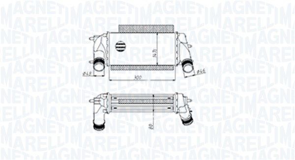MAGNETI MARELLI Intercooler 351319205490 Radiateur de turbo MAGNETI MARELLI TRANSIT CONNECT 351319205490 pas cher
