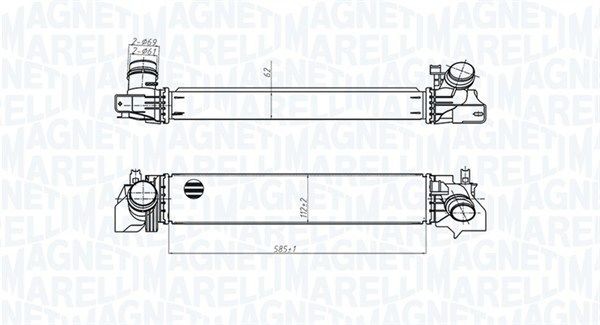 MAGNETI MARELLI Intercooler 351319205540 MAGNETI MARELLI 351319205540 Radiador do ar de sobrealimentação Mini F55 preço