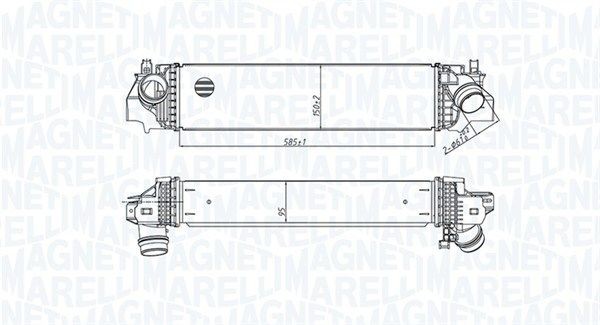 MAGNETI MARELLI Intercooler 351319205560 351319205560 Échangeur BMW X5 MAGNETI MARELLI