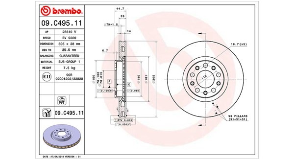 MAGNETI MARELLI Disco freno 360406156001 360406156001 costo Dischi freno ALFA ROMEO 75 MAGNETI MARELLI