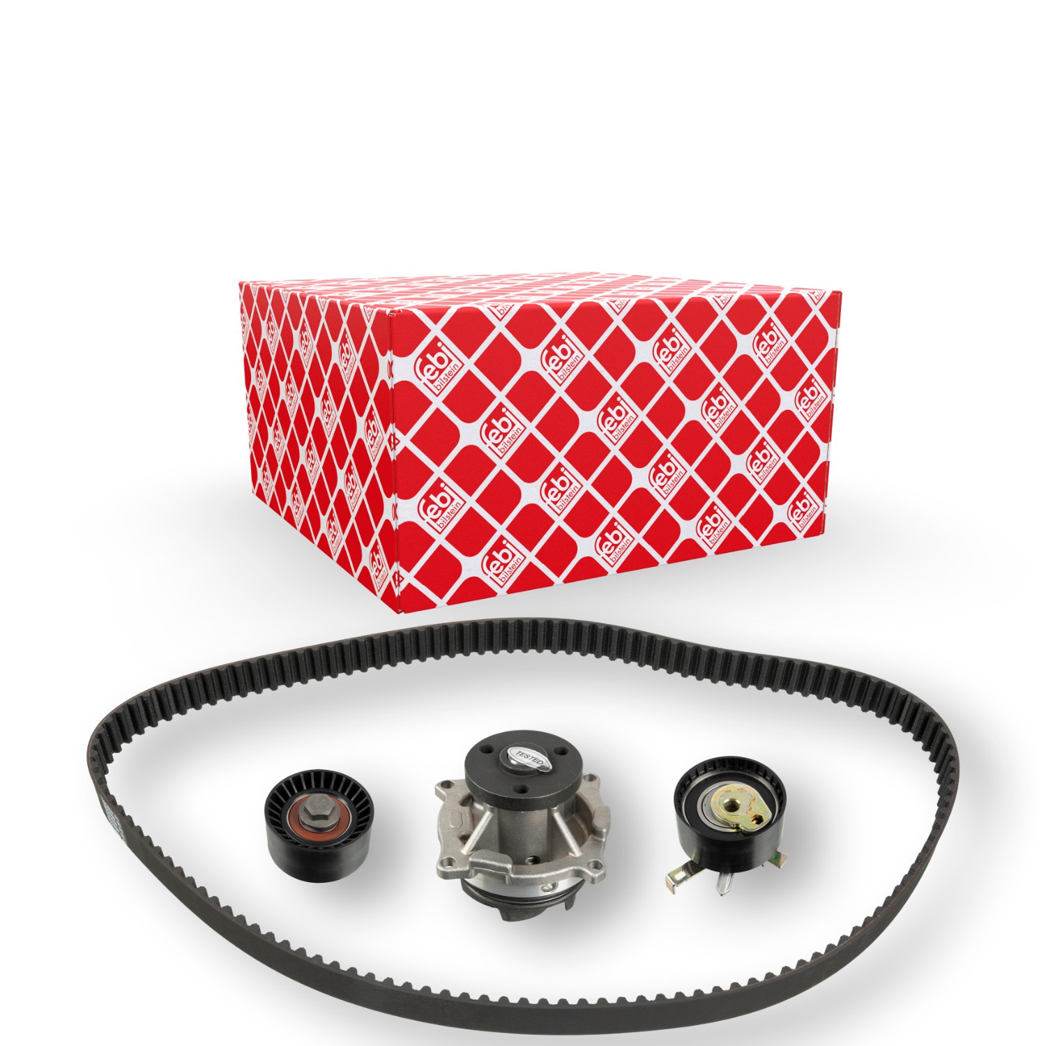 FEBI BILSTEIN Tandremssæt med vandpumpe 173254 FEBI BILSTEIN 173254 Ford Focus dnw Vandpumpe + tandremssæt pris