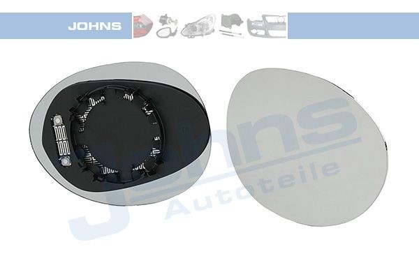 JOHNS Vidro de espelho, espelho retrovisor exterior 53 54 38-81 JOHNS 53 54 38-81 Vidro de espelho, espelho retrovisor exterior