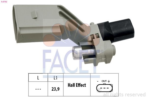 FACET Generatore di impulsi, Albero a gomiti 9.0742 9.0742 Sensore giri motore FACET Volkswagen BORA costo