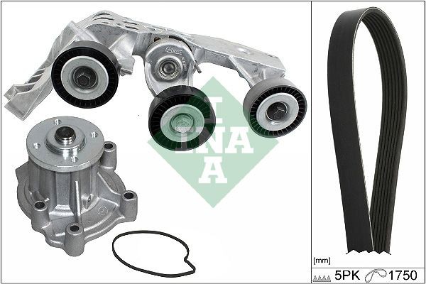 INA Bomba de água + kit da correia de distribuição 529 0081 31 Correia serpentina Mercedes-Benz W168 529 0081 31 INA