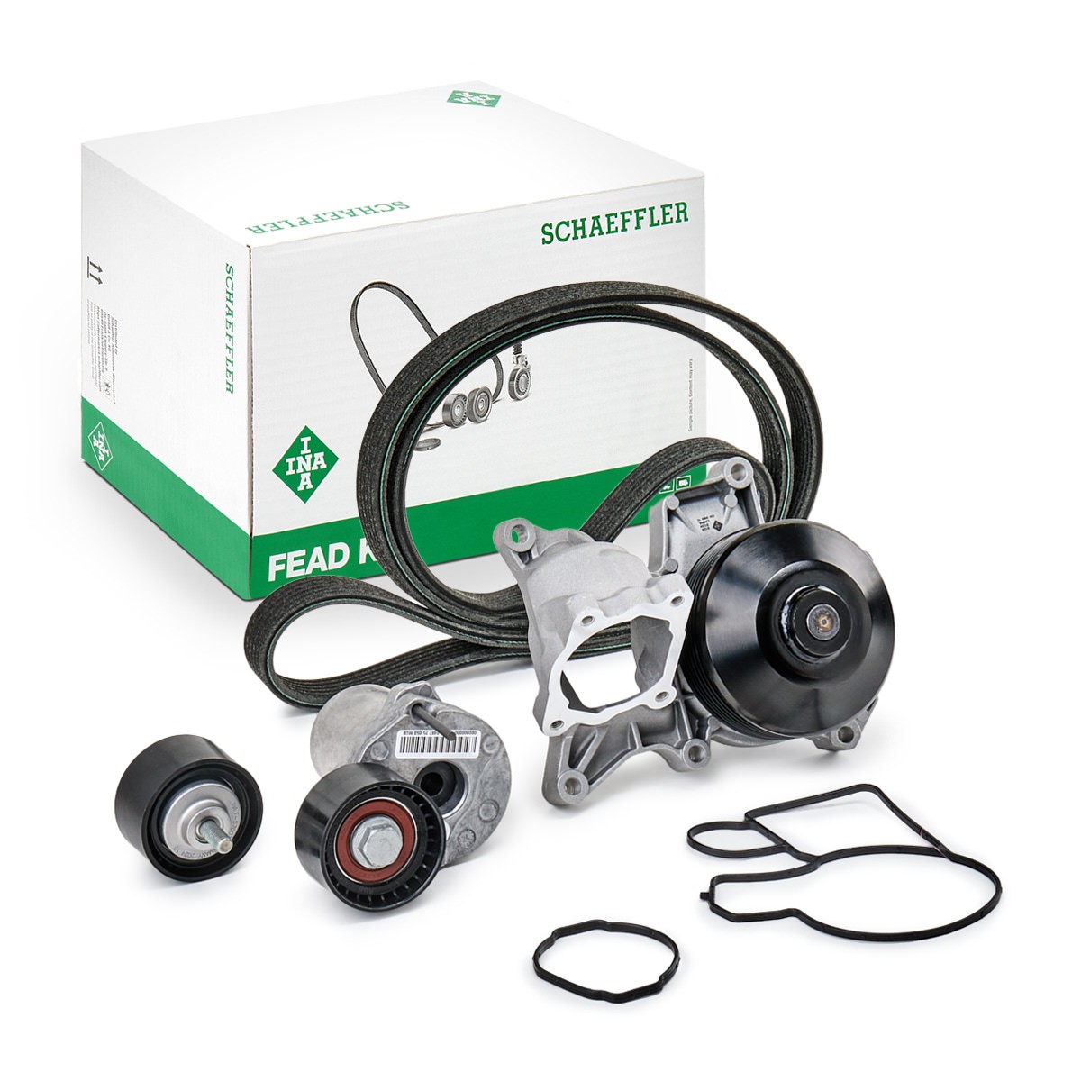 INA Waterpomp + Multi V-riemset 529 0370 30 BMW 1-serie Accessoireriem INA 529 0370 30