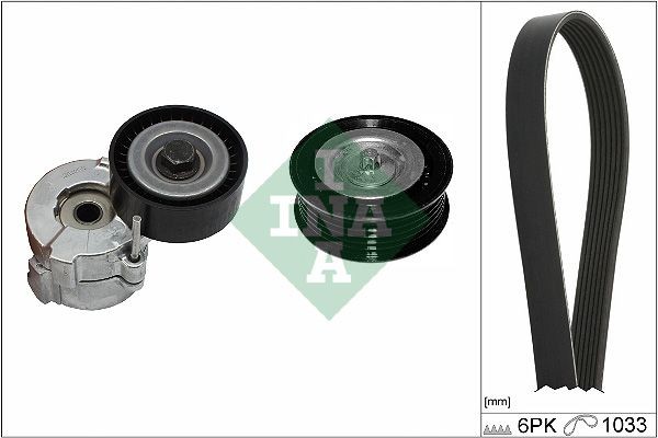 INA Kit Cinghie Poly-V 529 0418 10 529 0418 10 costo Cinghia servizi FIAT GRANDE PUNTO INA