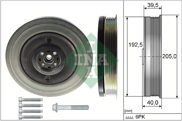Riemschijvenset, krukas INA 544 0503 20 INA 544 0503 20 Riemschijf voor krukas VOLVO XC60 2014