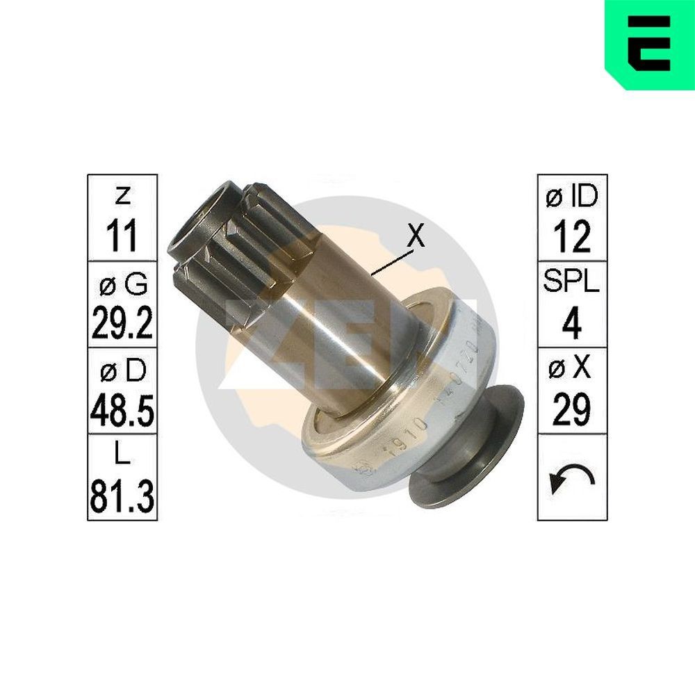 ERA Friløbsgear, starter ZN1910 Friløbsgear, starter ERA Seat IBIZA ZN1910
