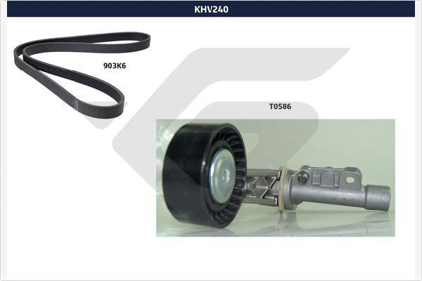 HUTCHINSON Ķīļrievu siksnu komplekts KHV 240 Ķīļrievu siksnu komplekts HUTCHINSON Citroën 2CV KHV 240