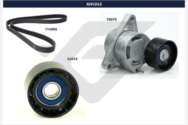 HUTCHINSON Keilrippenriemensatz KHV 243 Keilrippenriemensatz HUTCHINSON Opel TIGRA KHV 243