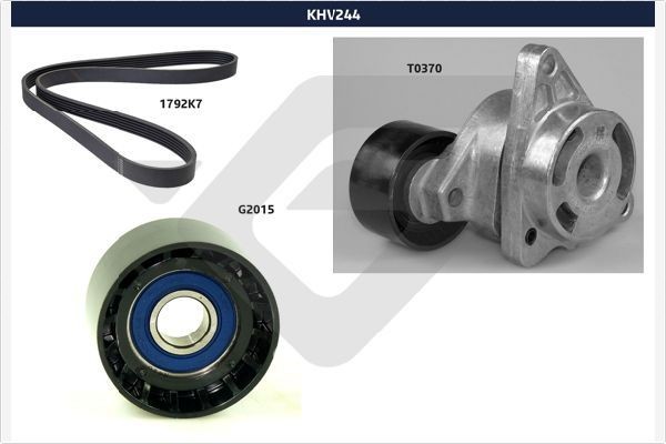 HUTCHINSON Σετ ιμάντων poly-V KHV 244 Σετ ιμάντων poly-v HUTCHINSON Renault CLIO KHV 244