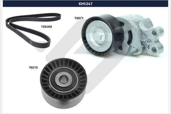 HUTCHINSON Ķīļrievu siksnu komplekts KHV 247 Ķīļrievu siksnu komplekts HUTCHINSON Citroën 2CV KHV 247
