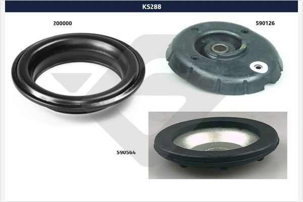 HUTCHINSON Repair kit, suspension strut KS 288 CITROЁN DS4 HUTCHINSON strut mount KS288