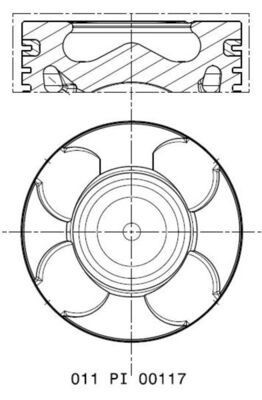 MAHLE Kolv 011 PI 00117 000 MAHLE 011 PI 00117 000 Kolv