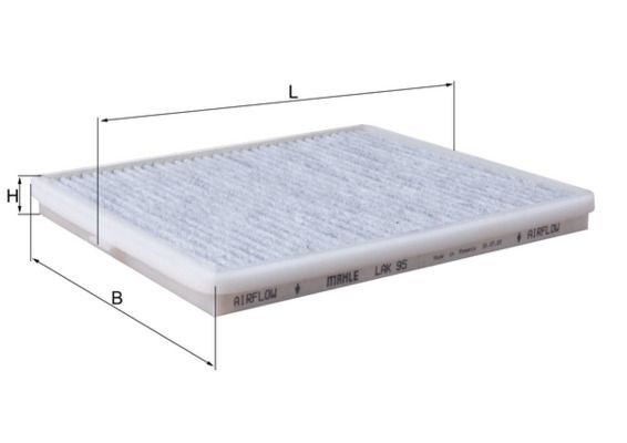 Interieurfilter MAHLE LAK 95 MAHLE LAK 95 Microfilter SUZUKI JIMNY 2005