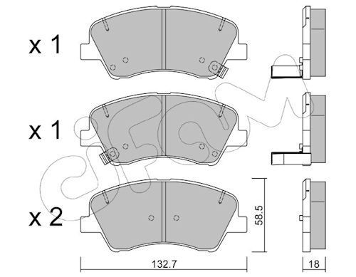 CIFAM Brzdové doštičky/platničky 822-1167-0 Doštičky CIFAM TRAJET 822-1167-0 lacné