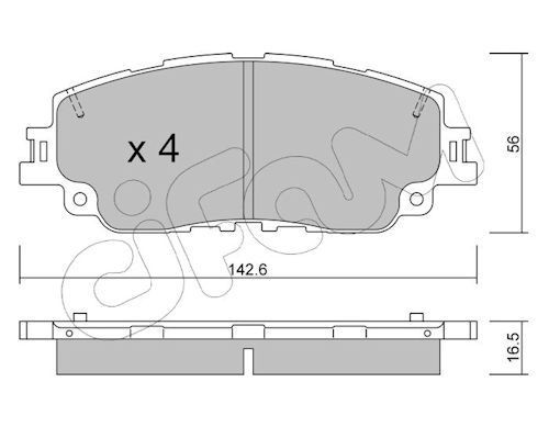 CIFAM Remblokken 822-1227-0 822-1227-0 Remblokken CIFAM TOYOTA STARLET