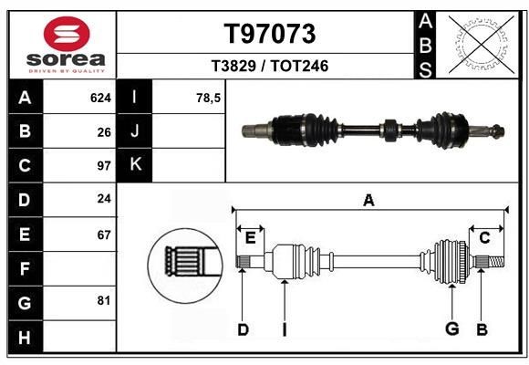 EAI Veovõll T97073 Veovõll EAI PRIUS T97073 odav