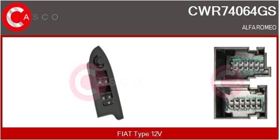 CASCO Interruttore, Alzacristallo CWR74064GS CASCO CWR74064GS Pulsantiera alzacristalli Chevrolet TRANS SPORT originali