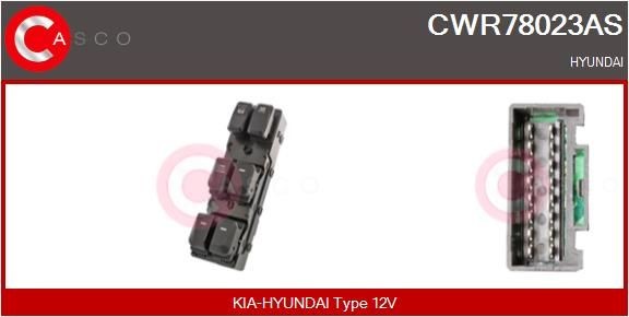 CASCO Spínač elektrického otvárania okien CWR78023AS Vypinac na stahovanie okien CASCO Hyundai BAYON CWR78023AS