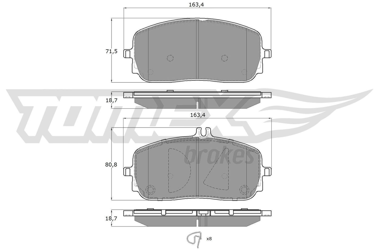 TOMEX brakes Bremseklodser TX 19-71 TX 19-71 TOMEX brakes Sports bremseklodser Suzuki billig