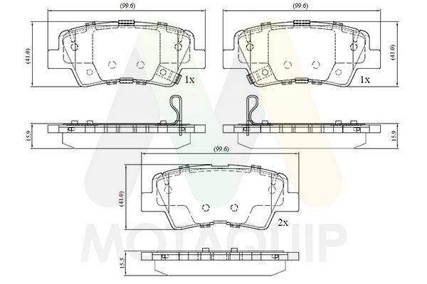 MOTAQUIP Bremseklosser LVXL2026 LVXL2026 Bremseklosser MOTAQUIP SAAB 9-3