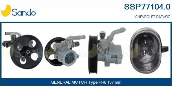 SANDO Servopumpe SSP77104.0 SANDO SSP77104.0 Lacetti Hatchback Hydraulikpumpe pris