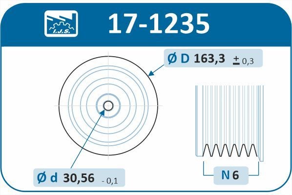 IJS GROUP Piedziņas skriemelis, Kloķvārpsta 17-1235 17-1235 Piedziņas skriemelis kloķvārpsta IJS GROUP CUPRA FORMENTOR