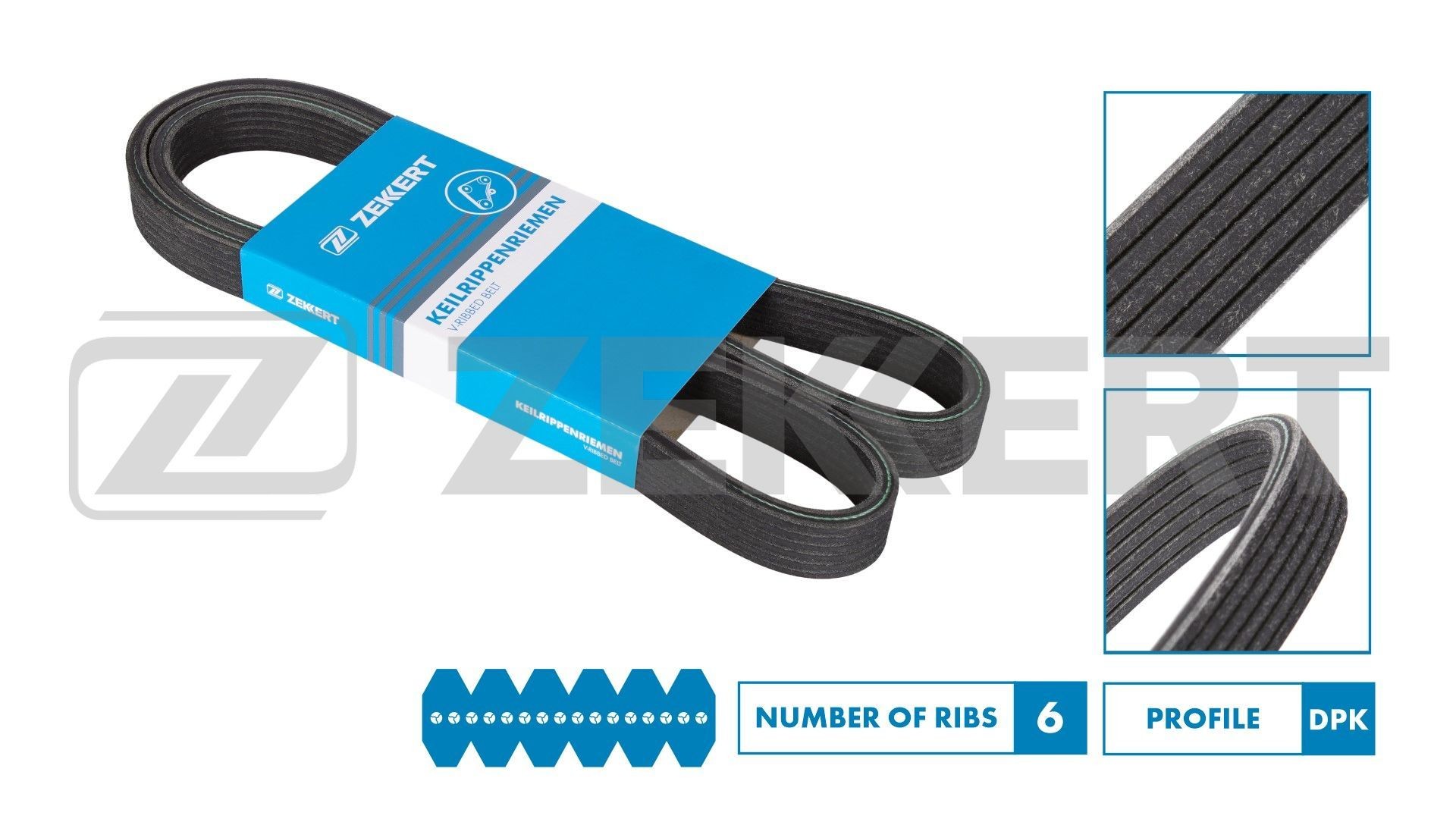 ZEKKERT Ozubený klinový remeň KR-6DPK1215 Ozubený klinový remeň ZEKKERT Volkswagen SHARAN KR-6DPK1215